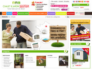 Aperçu visuel du site http://www.chalet-jardin-boutique.fr