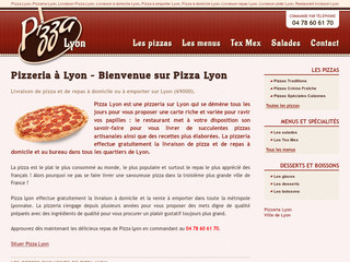 Aperçu visuel du site http://www.pizza-lyon-livraison.fr