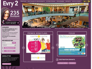 Aperçu visuel du site http://www.evry2.com