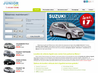 Aperçu visuel du site http://www.juniorcar.fr