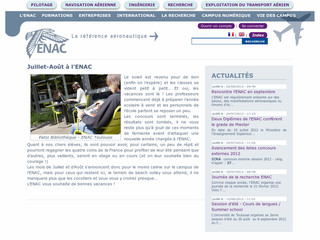Aperçu visuel du site http://www.enac.fr