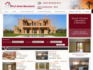 Aperçu visuel du site http://www.leadermarrakech-immo.com