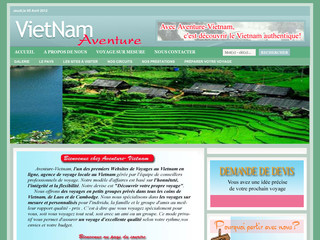 Aperçu visuel du site http://aventure-vietnam.com