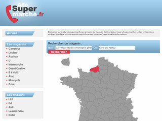 Aperçu visuel du site http://www.allosupermarche.fr