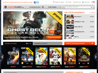 Aperçu visuel du site http://gamesplanet.com/