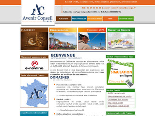 Aperçu visuel du site http://www.avenir-conseil.net