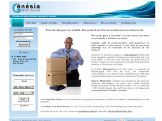 Aperçu visuel du site http://www.genesia-multimedia.com