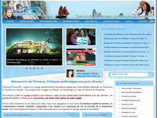 Aperçu visuel du site http://www.vietnamtoursbn.com