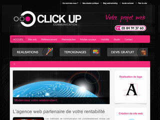 Aperçu visuel du site http://www.click-up.fr/