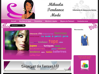 Aperçu visuel du site http://www.mikaela-tendance-mode.com