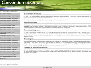 Aperçu visuel du site http://www.convention-obseque.fr/