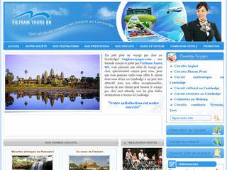 Aperçu visuel du site http://angkorvoyages.com