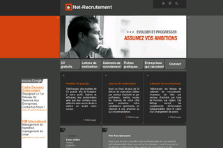 Aperçu visuel du site http://www.net-recrutement.com