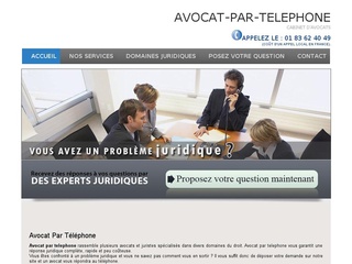 Aperçu visuel du site http://www.avocat-par-telephone.com