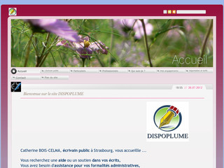 Aperçu visuel du site http://www.dispoplume.com