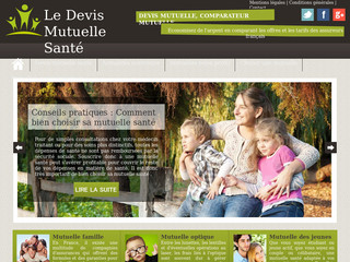 Aperçu visuel du site http://www.le-devis-mutuelle-sante.com