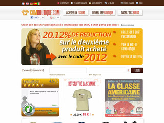 Aperçu visuel du site http://www.comboutique.com