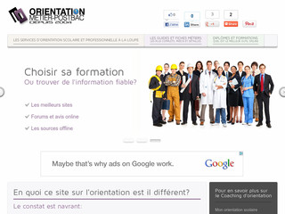 Aperçu visuel du site http://www.l-orientation-metier-post-bac.fr/