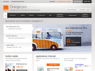 Aperçu visuel du site http://www.orangepro.fr