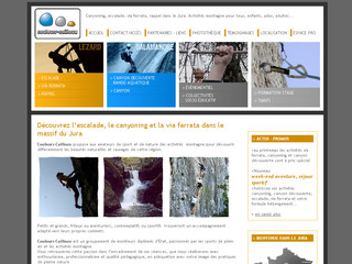 Aperçu visuel du site http://www.escalade-canyoning-jura.com