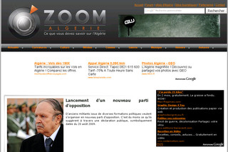 Aperçu visuel du site http://www.zoom-algerie.com/