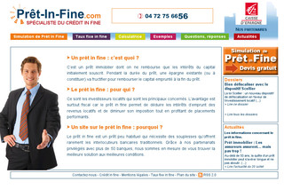 Aperçu visuel du site http://www.pret-in-fine.com
