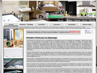 Aperçu visuel du site http://www.paris-plombier-chauffagiste.com/