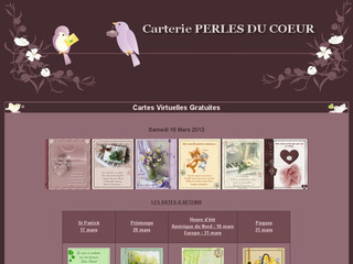 Carterie Perles du Coeur - Cartes virtuelles - Perles-du-coeur.com Carterie Perles du Coeur - Cartes virtuelles - Perles-du-coeur.com