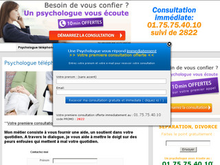 Aperçu visuel du site http://www.psychologue-telephone.fr