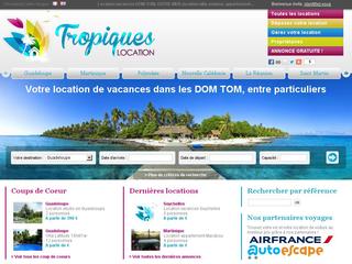 Aperçu visuel du site http://www.tropiqueslocation.fr