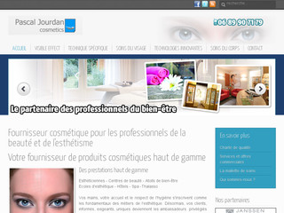 Aperçu visuel du site http://www.pascaljourdan-cosmetics.com/