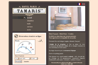 Aperçu visuel du site http://www.tamaris-hotel.com