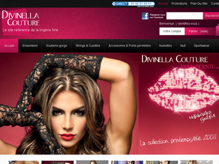 Aperçu visuel du site http://www.divinella-couture.fr/