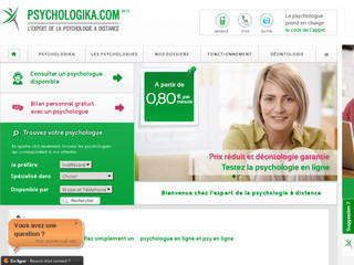 Aperçu visuel du site http://www.psychologika.com