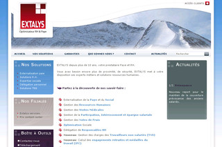 Aperçu visuel du site http://www.extalys.fr