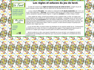 Aperçu visuel du site http://www.jeu-de-tarot.com