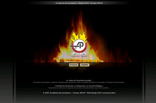 Aperçu visuel du site http://www.academiedespompiers.ca
