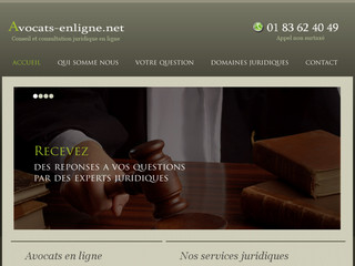 Aperçu visuel du site http://www.avocats-enligne.net