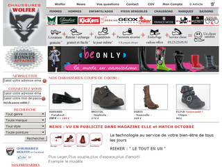 Aperçu visuel du site http://www.chaussures-wolfer.fr/