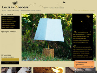 Aperçu visuel du site http://www.lampes-bois.com