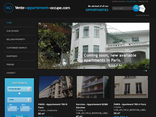 Aperçu visuel du site http://www.vente-appartement-occupe.com