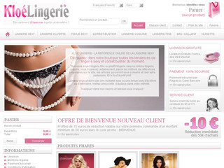 Aperçu visuel du site http://www.kloe-lingerie.fr