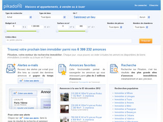 Aperçu visuel du site http://www.pikadom.fr