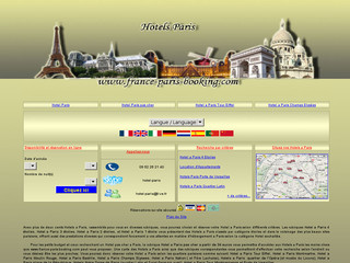 Aperçu visuel du site http://www.france-paris-booking.com