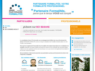 Aperçu visuel du site http://www.partenaireformalites.com