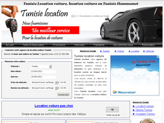 Aperçu visuel du site http://tunisie-location.net