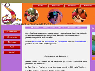 Aperçu visuel du site http://www.libre-en-corps.fr