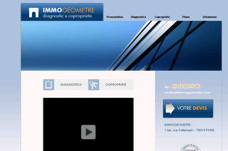 Aperçu visuel du site http://www.immogeometre.com/