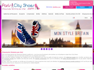 Aperçu visuel du site http://www.paris-city-shoes.com/