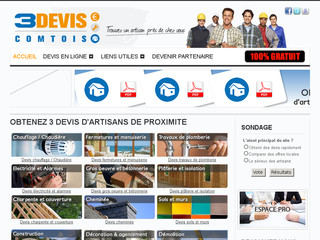 Aperçu visuel du site http://www.3deviscomtois.fr